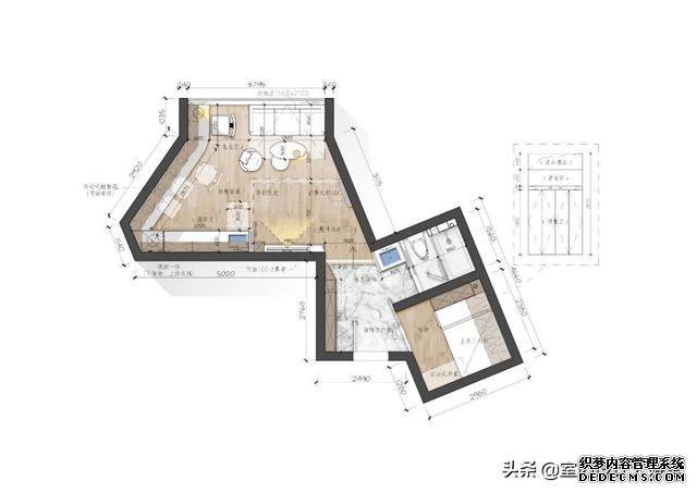 户型优化 | 一个马桶型奇葩户型的12种改造方案，尽你所想
