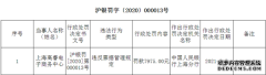 上海高睿电子商务中心遭罚款 涉违反票据