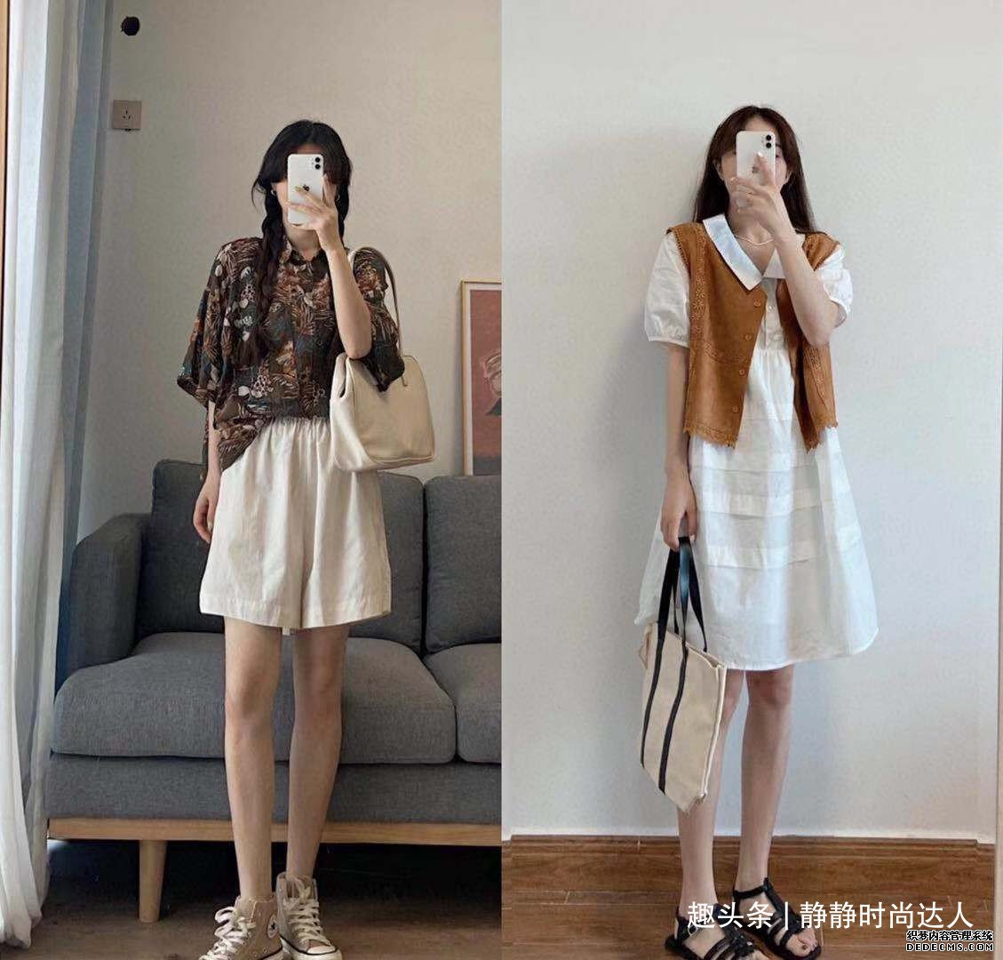 夏天怎么穿不单调？选一件带花色的单品，个性感和时尚感并存