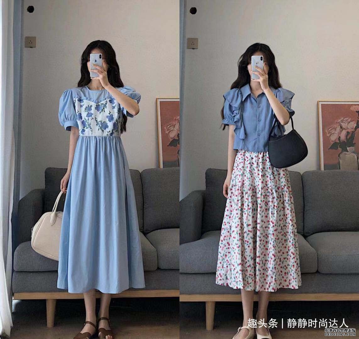 夏天怎么穿不单调？选一件带花色的单品，个性感和时尚感并存