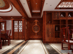 上海夫妻的365㎡别墅，全屋红木豪宅风，