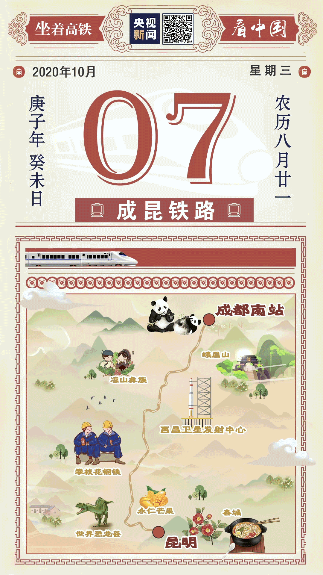 品美食 赏胜景 朝辞天府之国 夕宿彩云之南